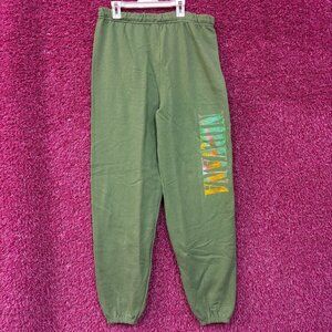 Nirvana Grunge green sweatpants Joggers Size Medium